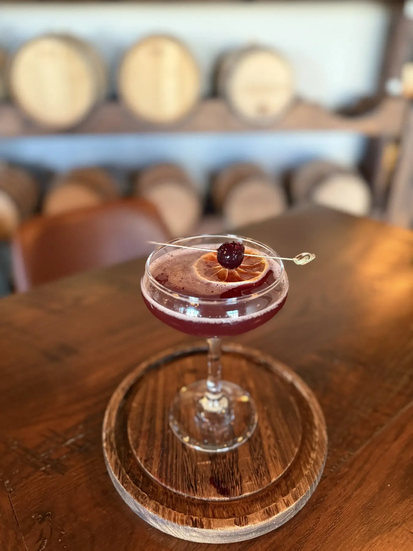 A cocktail from the Valor Peak bar