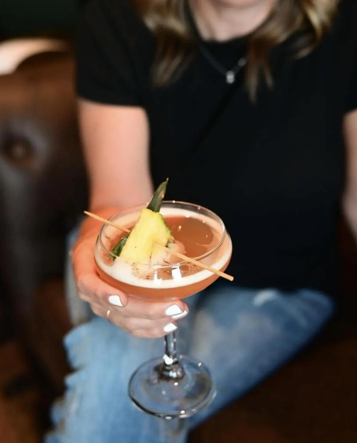 A cocktail from the Valor Peak bar