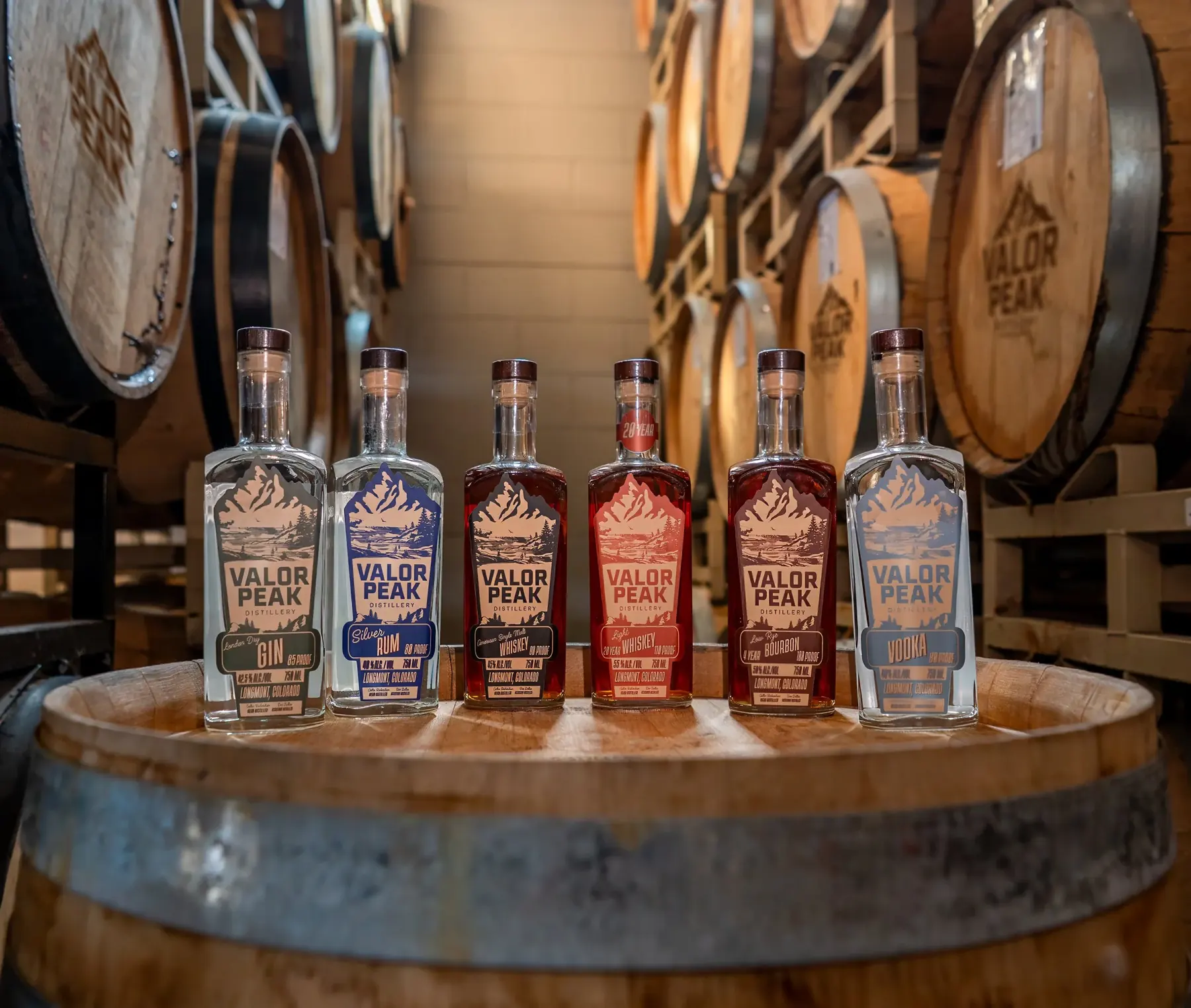 Our Spirits at Valor Peak Distillery